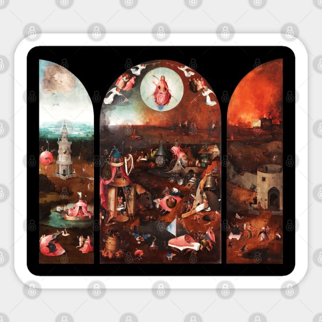 Triptych of the Last Judgement by Hieronymus Bosch Sticker by BulganLumini